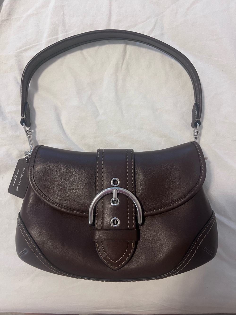 Coach Soho Flap Bag CR699 Maple Brown Silver Hardware 2024 Re-Edition